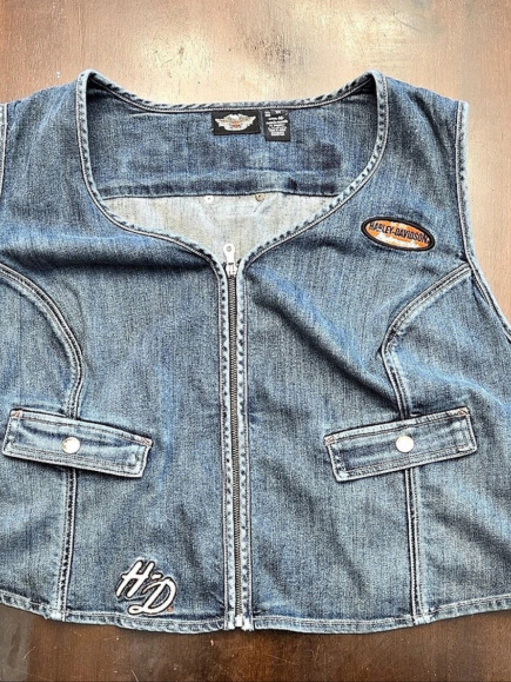 Harley-Davidson Denim Motorcycle Vest XL